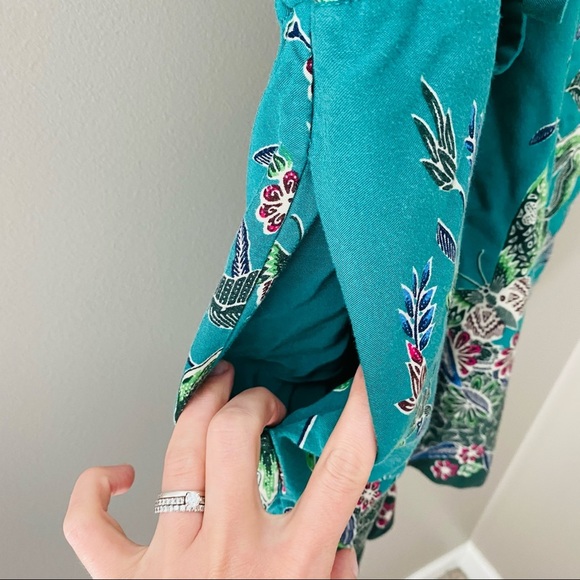 Elevenses By Anthro. Papillion Romper Green Sz XS - Picture 14 of 15